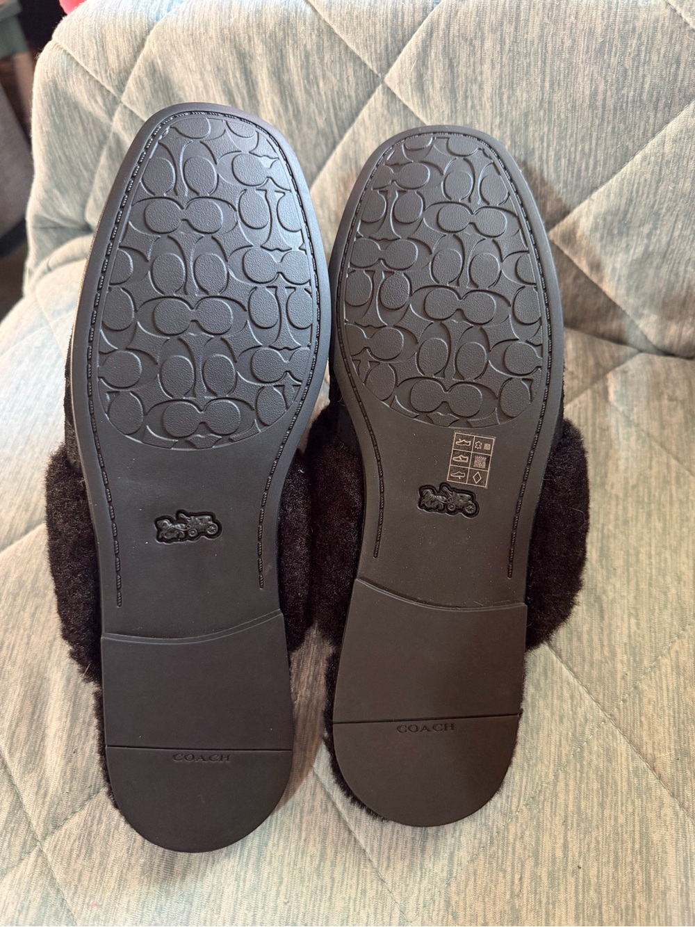 Coach Black Sherpa Flat Mule - Picture 6 of 7